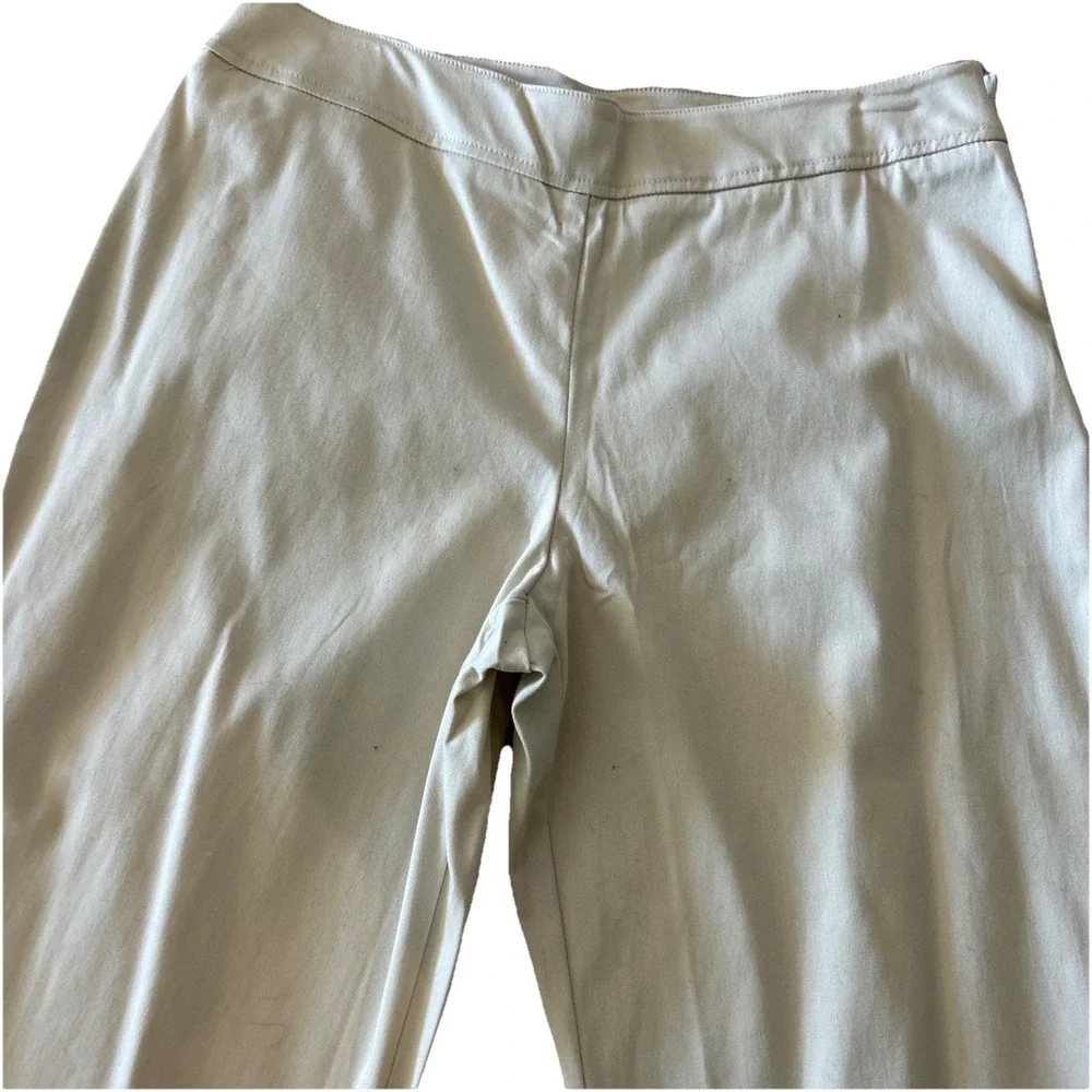 CHAUS Vintage Women's Wide Leg Crop Culotte Gaucho Pants Size 14 Stone Khaki NWT
